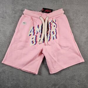 Rtgb Ambitious Behavior Pink Graphic Fleece Shorts Mens Size Large AMBTS BHVR